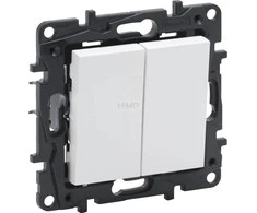Perjungiklis LEGRAND NILOE STEP, 2 klav., baltos spalvos