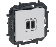 Legrand Niloe Step dvigubas USB lizdas 2xUSB c, 3a - baltas 863139B