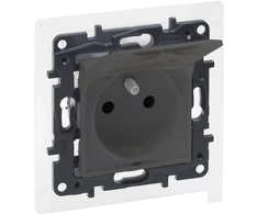 Legrand „Niloe Step Gn 2p+su“ IP44, automatiniai gnybtai, su sklende - plieno spalva 863436B