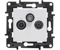 Legrand „Niloe Step Gn“ TV-R-SAT žvaigždės formos terminalas 1,5 dB - baltas 863180B