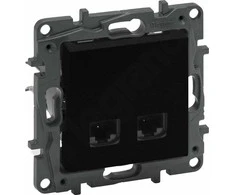 Legrand Niloe Step Double Nest 2xRJ45 kat. 5E UTP juoda 863560