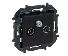 Legrand Niloe Step TV-R-SAT galinė lizdas, 10 dB - juodos spalvos 863579B