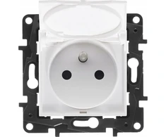 Legrand Niloe Step - maitinimo lizdas 2P+Z IP44, automatiniai gnybtai, su užraktu - balta spalva 863136