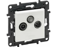 Legrand Niloe Step – TV-R-SAT galinis lizdas, 10 dB – baltas 863179