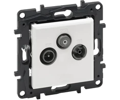 Legrand „Niloe Step“ TV-R-SAT lizdas, 10 db - balta spalva 863179B