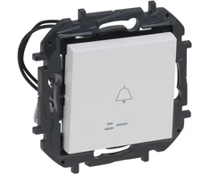 Legrand „Niloe Step“ vieno mygtuko 6A baltas apšvietimas 863110B