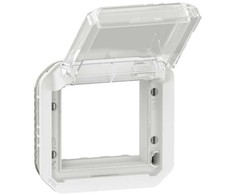 Legrand NOWE PLEXO 55 Adapteris Arteor/Mosaic su przezroczystą klapką mechaniczną 70,5x70,5mm balta 069695L