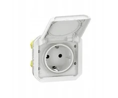 Legrand 069640L NAUJAS PLEXO 55 Schuko lizdas 2P+Z gnybtai auto mechanizmas 16A - 250V AC baltas 069640L