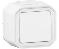 Legrand NAUJAS PLEXO 55 vienpolis mygtukas, montuojamas ant paviršiaus, 10A - 250V AC, baltas 069760L