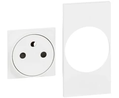 Legrand lizdo plokštė 2P+Z plokščia balta 2m KW55F