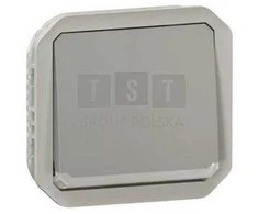 Legrand PLEXO55 2 polių jungiklis 10A 2 moduliai pilkas