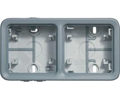 Legrand PLEXO55 Paviršius gali būti dvigubas horizontalus pilkas (069672)