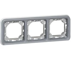 Legrand PLEXO55 Trigubas horizontalus pilkas rėmelis (069687)