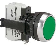Legrand valdymo mygtukas 22 mm žalias 1R (023702)