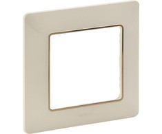 Legrand 754061 VALENA LIFE Ramka pojedyncza kreminė/auksinė 754061