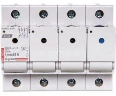Legrand 3P + N saugiklis 63A D02 R313 MAKS be įdėklų (606719)