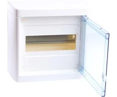 Legrand 601245 Modulinė skirstomoji plokštė 1x8 ant paviršiaus montuojama IP40 Nedbox (skaidrios durys) 601245