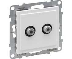 Legrand SUNO Dvigubas SAT antenos lizdas F tipo galutinis 1,5 dB baltas 721173