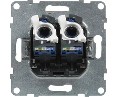 Legrand SUNO kompiuterio lizdas dvivietis RJ45 Cat 6 UTP baltas 721153