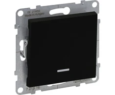 Legrand SUNO laiptų jungiklis su apšvietimu juodas 10AX 250V automatiniai gnybtai 721416