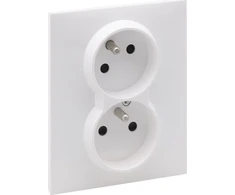 Legrand SUNO - Lizdas 2P+Z (čekiškas) su apsauginėmis užsklandomis - 16 A - 250 V~ - automatiniai gnybtai (monoblokas), Balta - Legrand 721182 himp