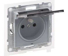 Legrand SUNO - lizdas 2P + Z IP44 - 16 A - 250 V ~ - automatinis terminalai - su diafragma, aliuminio - Legrand 721386 Himp
