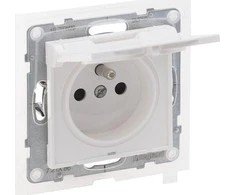 Legrand SUNO - lizdas 2P + Z IP44 - 16 A - 250 V ~ - automatinis terminalai - su rainelė, Balta - Legrand 721186 Himp