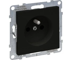 Legrand SUNO - 2P + Z lizdas su diafragma - 16 A - 250 V ~ - automatiniai terminalai, Juodi - Legrand 721480 Himp