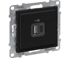 Legrand SUNO - USB lizdas A + C tipo - 5 V - 3 A, juodas - Legrand 721430 himp