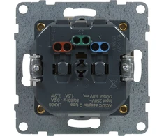 Legrand SUNO - Plokščias lizdas 2P+Z - 16 A - su USB Type-C - 1.5 A - automatiniai gnybtai - su sklende, baltas - Legrand 721189 himp