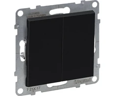 Legrand SUNO - Dvigubas mygtukas - 6 A - 250 V~ - automatiniai gnybtai, juodas - Legrand 721417 himp