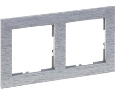 Legrand SUNO Dvigubas aliuminio rėmelio šepetėlis 721562