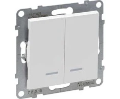Legrand SUNO žvakių jungiklis su apšvietimu balta 10AX 250V automatiniai gnybtai 721115