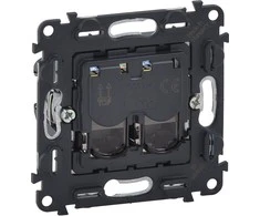 Legrand VĖLESNI VEIKSMAI Kompiuterio lizdas dvivietis RJ45 cat.6A UTP (753045)