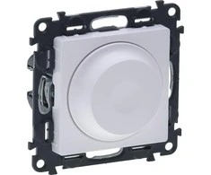 Legrand VĖLESNI VEIKSMAI Rotary Dimmer be neutralaus gnybto balto 230V (752160)