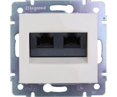 Legrand VANDENA Kreminio telefono lizdas 2xRJ45 5E UTP (774131)