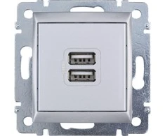 Legrand ValENA Maitinimo lizdas 2xUSB 5V 1500mA aliuminis (770270)