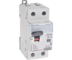 Legrand 411062 Liekamosios srovės pertraukiklis 2P 20A C 0,03A tipas A P312 DX3 411062