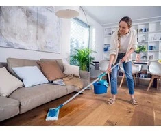 Grindų šepetys LEIFHEIT Power Clean M micro duo su teleskopiniu kotu