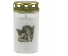 Candela Memorial Candle With Cap Baltas With Print