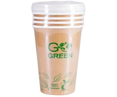 Gogreen kompozitinės lėkštės su dangteliais Go Žalias 940 ml, 5 vnt., 0,131 kg
