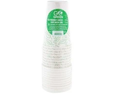 Gogreen Ekologiški kavos puodeliai su dangteliais Go Žalias 320ml 10 vnt. / 0,12kg
