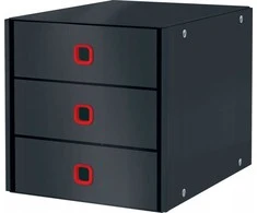 Leitz 3 stalčių kartoteka Leitz CS Cozy juoda