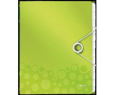 Leitz aplankas su elastine juostele 12 sekcijų A4 200k žalia 46340054 LEITZ WOW