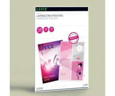 Leitz iLAM Premium Glossy A3 laminavimo plėvelės, 125 mikronų, pakuotėje 25 vnt., blizgios, permatomos, EVA (etileno vinilo acetatas), polietileno tereftalatas (PET), A3, 0,125 mm, 468 mm