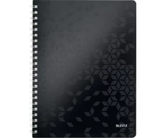 Leitz A4 PP WOW languotas sąsiuvinis, juodas 46380095