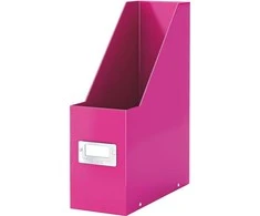 Dokumentų stovas Click&amp;Store Leitz Wow, A4, kartoninis, rožinės spalvos