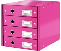 Leitz Konteineris, kabinetas Leitz Spauskite &amp; Parduotuvė su 4 Rožinė stalčiais (10K269W)
