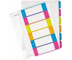 Leitz A4 Vokų segtuvų įdėklai 1-6 spausdinimui (10K395B)