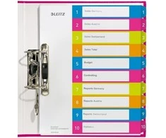 Leitz A4 WOW rišikliai spausdinimui 1-10 (10K395C)